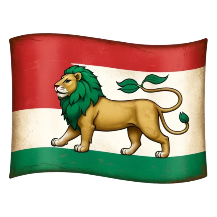 persia flag the old one with the lion sticker