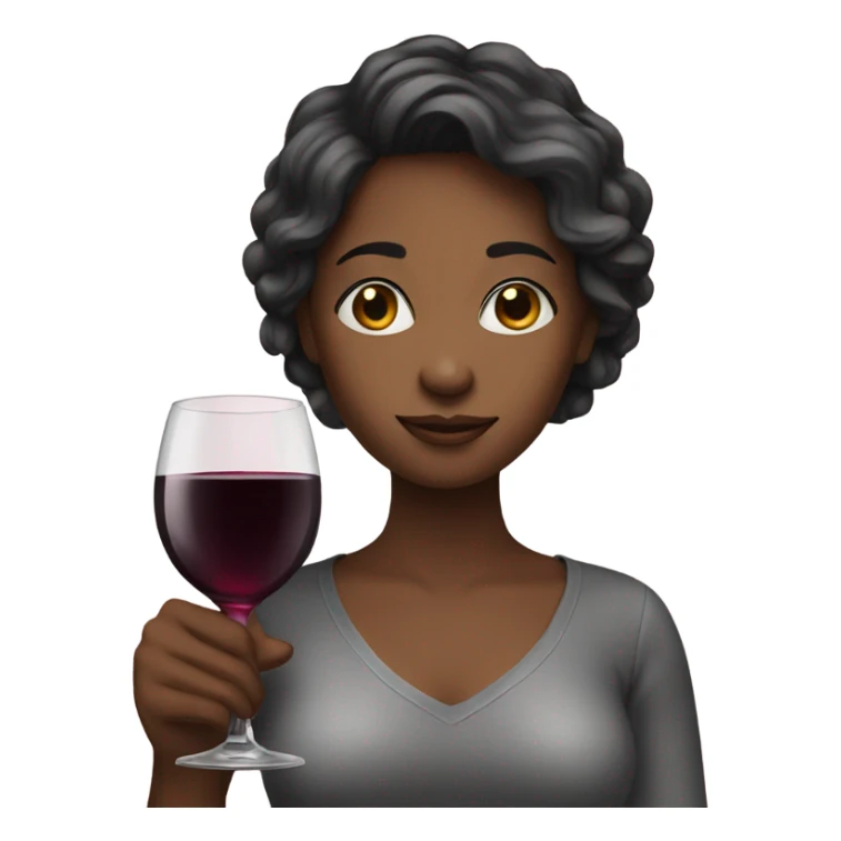 Girl with a glass of wine  sticker