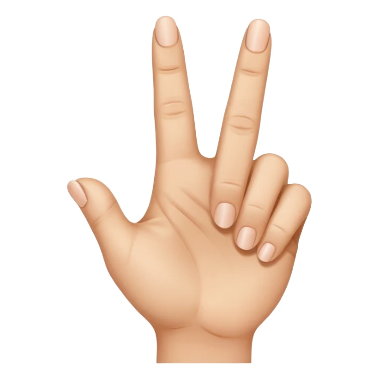 Hand with there Finger out the Thomb and index Finger Shaping an L and the middle Finger out  sticker