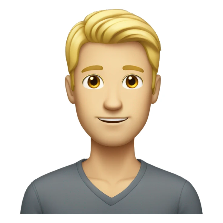 tall guy with very little blonde hair sticker