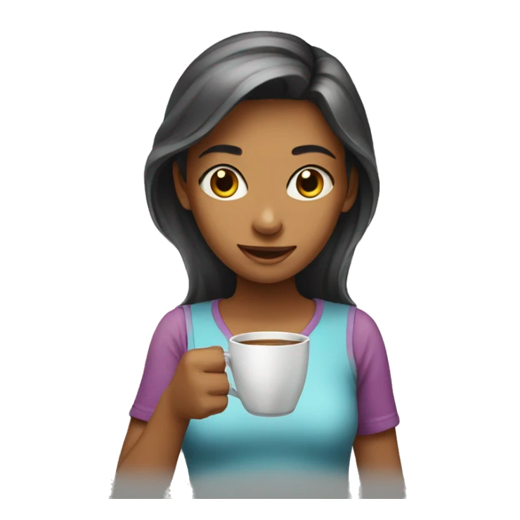 girl with cup sticker