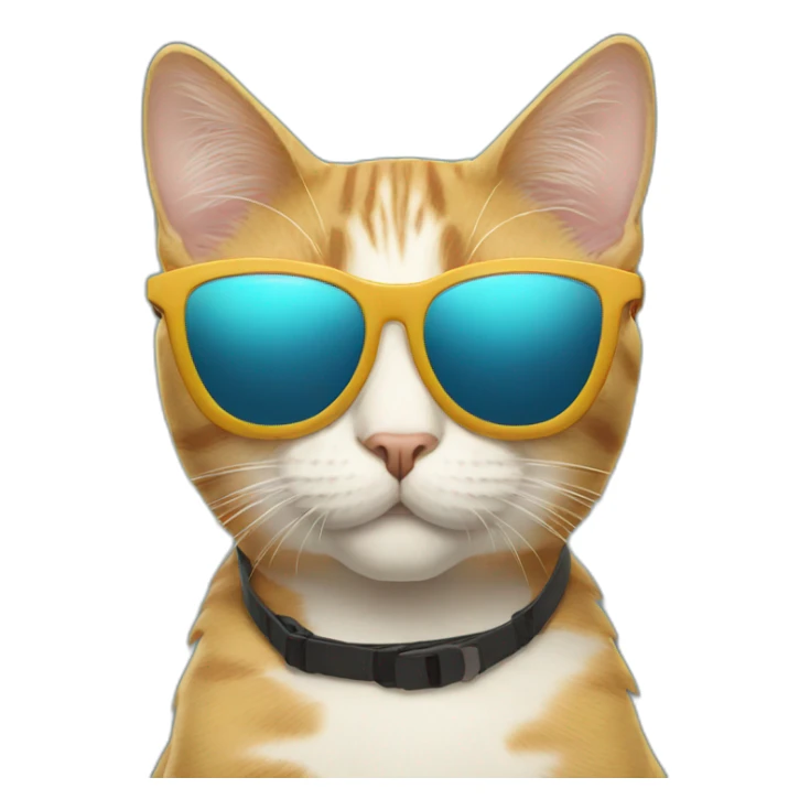 Cat with sunglasses sticker