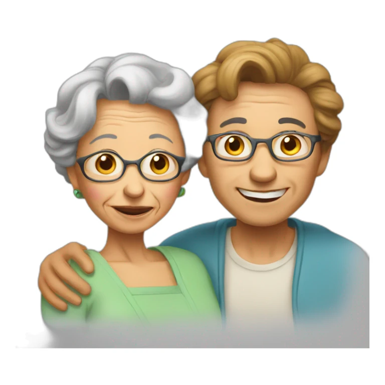 Mother is 89 Years Old and her Son is 52 Years Old sticker