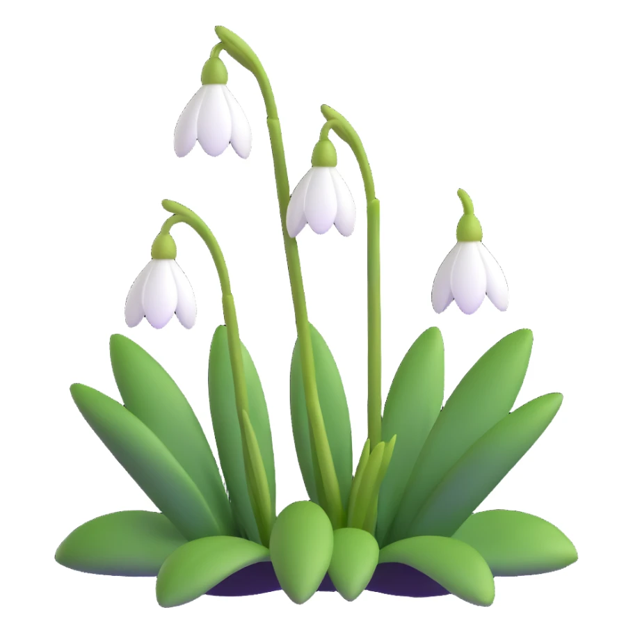 snowdrop flower sticker