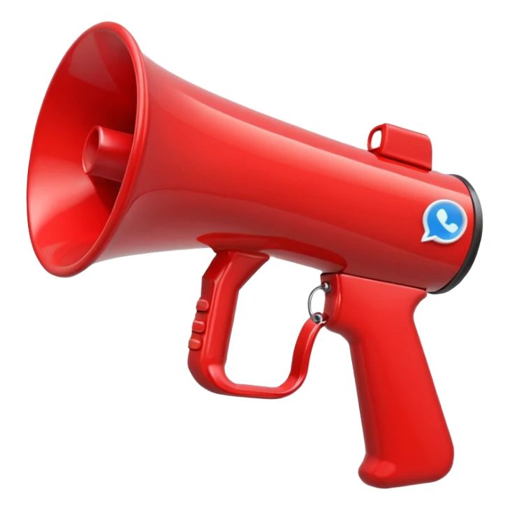 megaphone with social media icons sticker