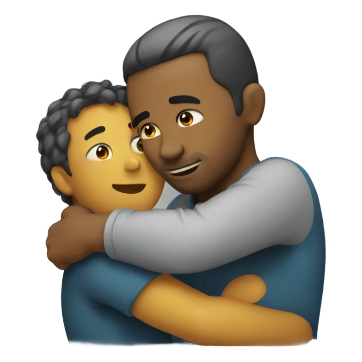 Hugging sticker