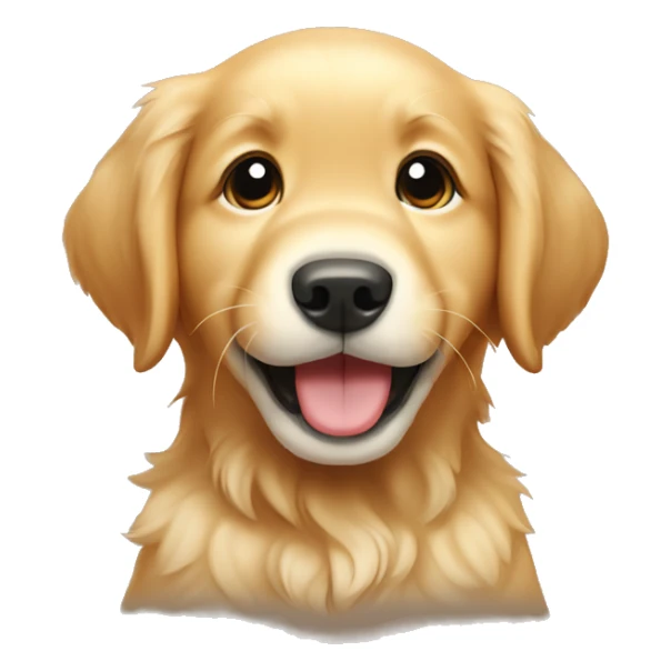 Golden retriever puppy being funny sticker