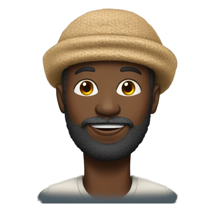 Un homme africain avec une grande barbe et un bonnet sticker