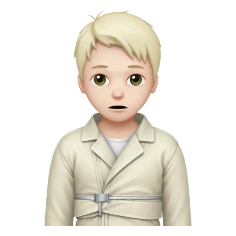 Пациент психиатрической больницы в смирительной рубашке sticker