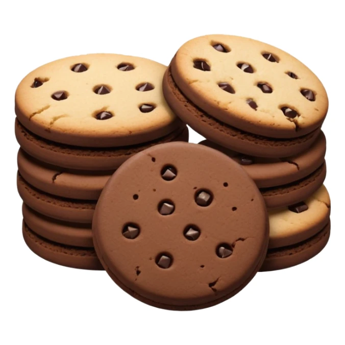 A plate of chocolate shortbread cookies (without chocolaté chips) sticker
