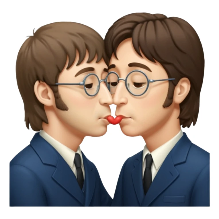John Lennon kissing Paul McCartney sticker