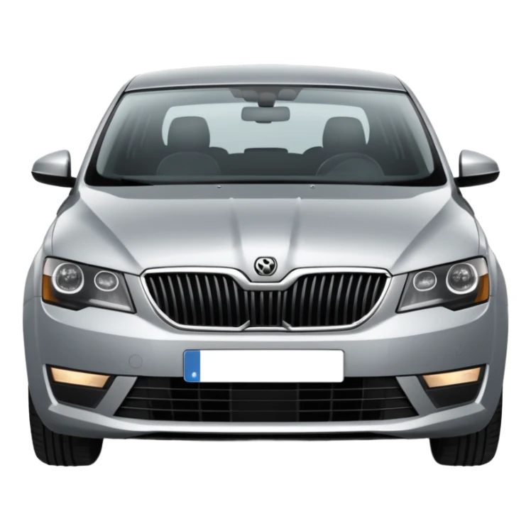 Stříbrné Auto škoda octavia sticker