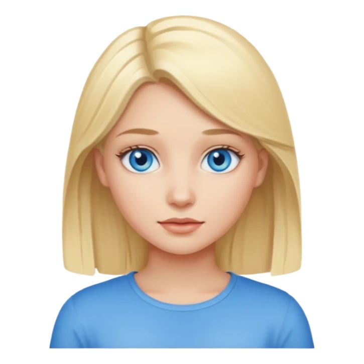 blonde girl with blue eyes sticker