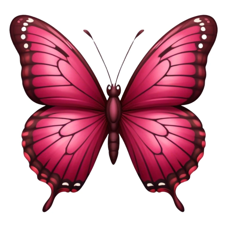 burgundy butterfly sticker