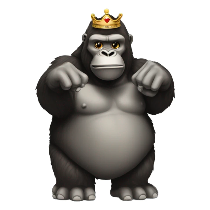 King Kong WITH LOVE HEART HANDS sticker