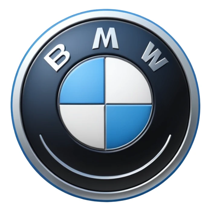 A BMW LOGO with correct colours in it diagonal blue sticker