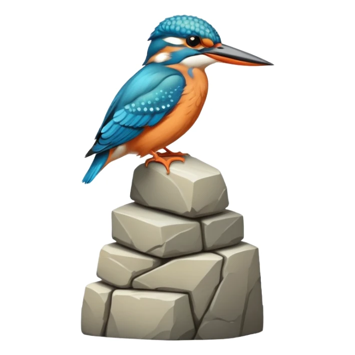kingfisher bird on top of a tower sticker