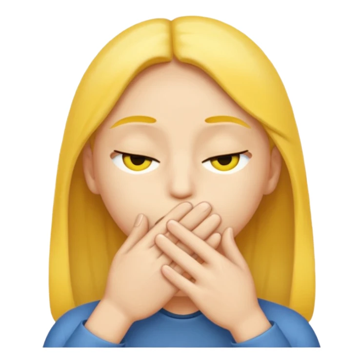 Make a classic emoij that tells you to shut up sticker