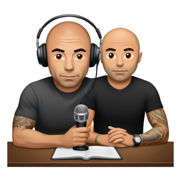generate realistic detailed joe rogan podcast sticker