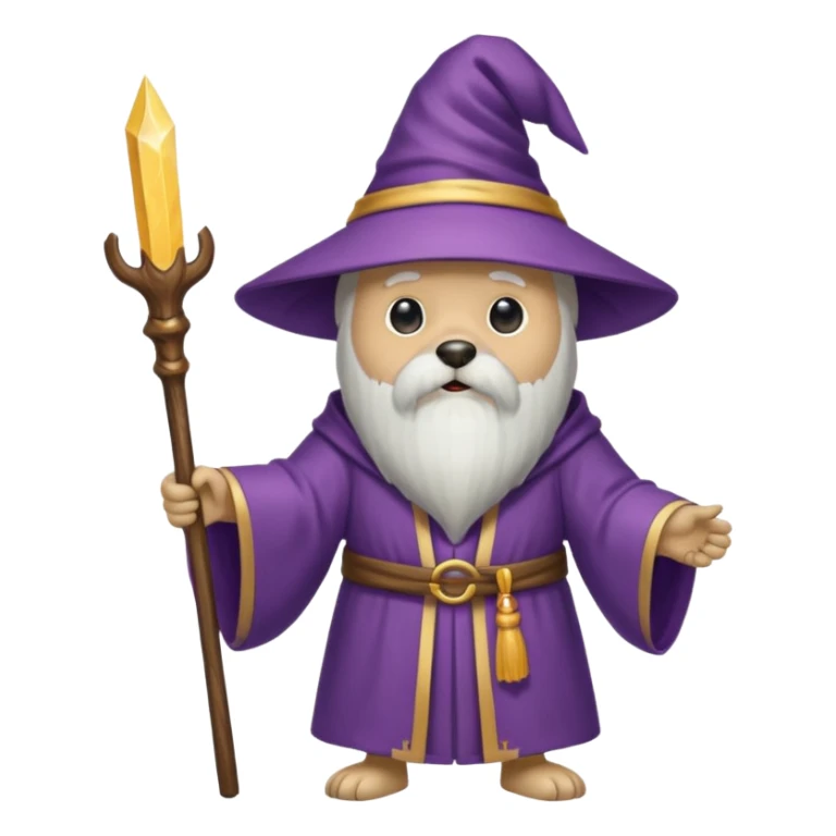 Dog wizard sticker