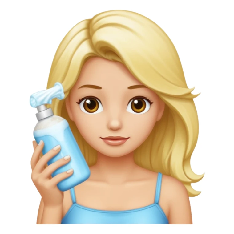 haz una chica rubia bañandose el pelo sticker