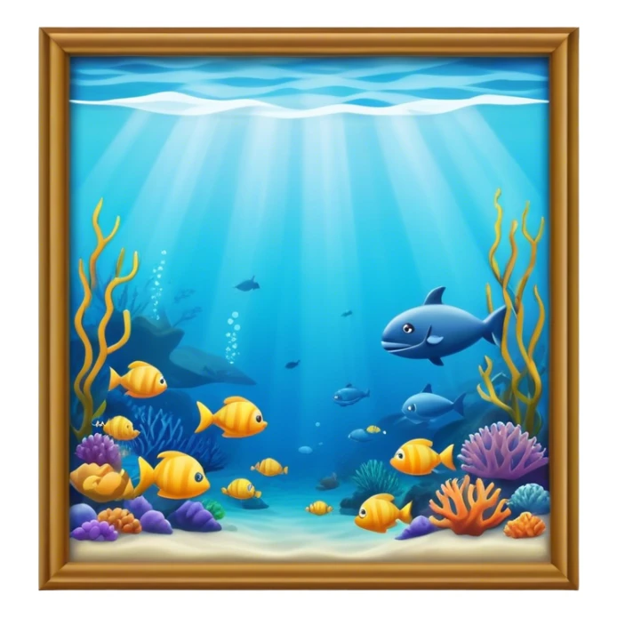 photo of an underwater scene background sticker