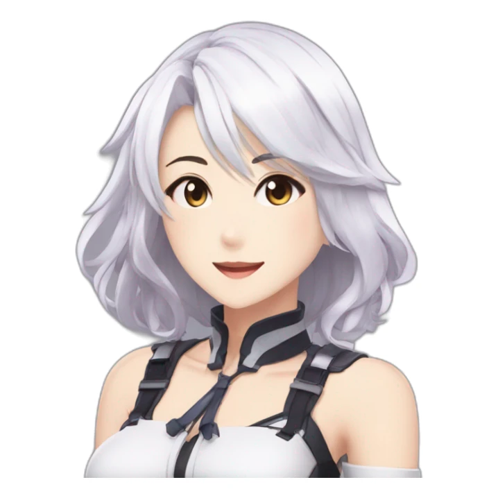 Honkai impact 3rd kiana kaslana white hair sticker