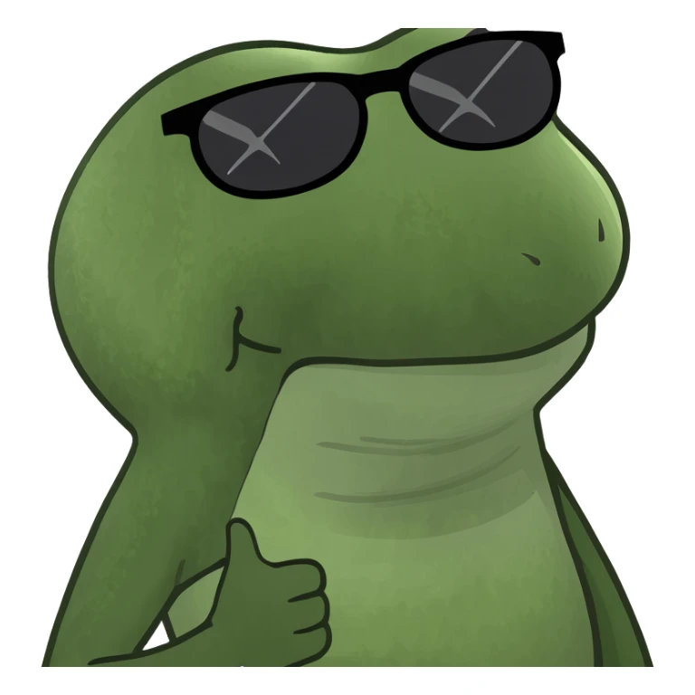 Poo wearing sunglasses and smiling  sticker