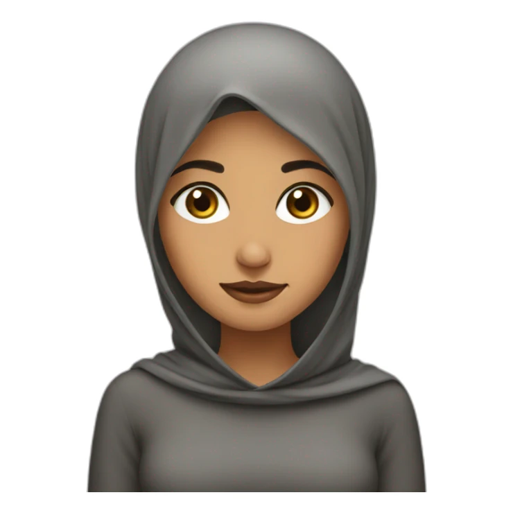 Muslim girl with mole sticker