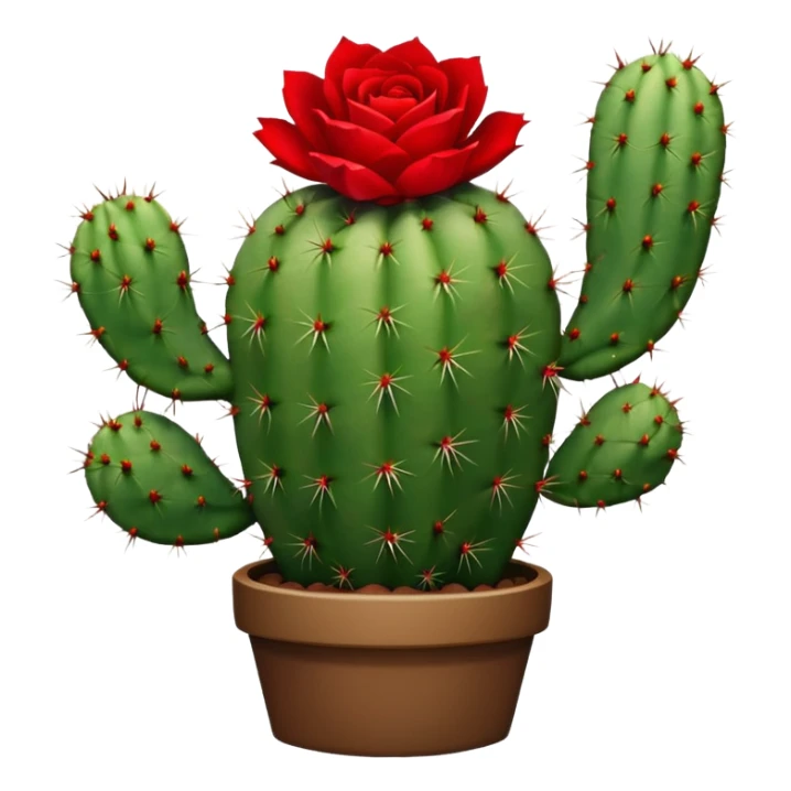 Cactus and a rose sticker