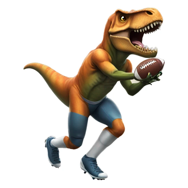 T. rex playing football sticker