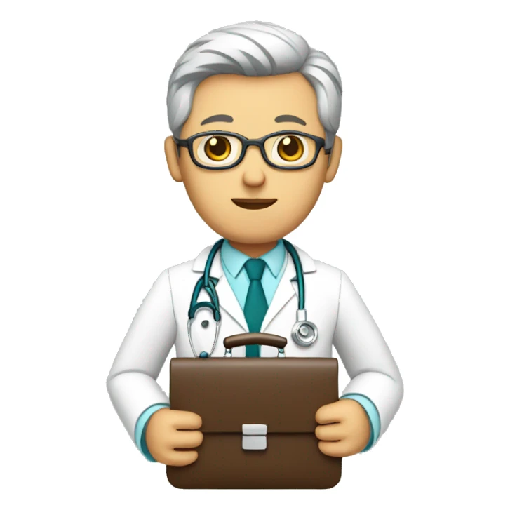 doctor with briefcase in hands sticker