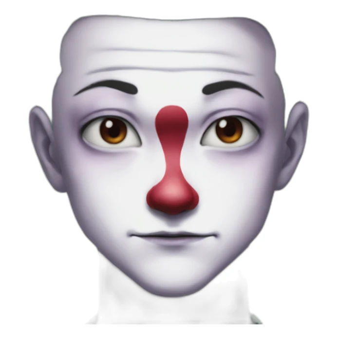 hisoka from hunter x hunter with clown makeup sticker