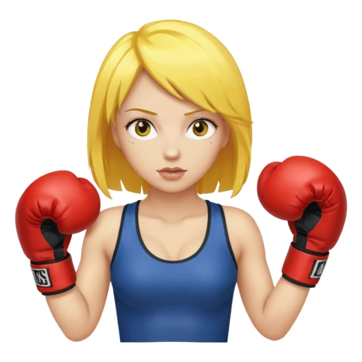 sexy girl with yellow hair boxing sticker
