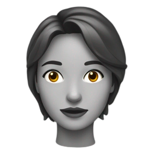 Jeune femme brune, avec un grand nez sticker