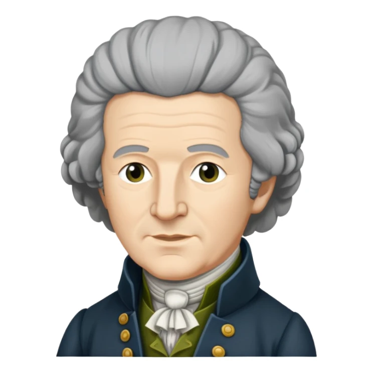 Edmund Burke 18th century Irish statesman philosopher with grey wig and historical clothing sticker
