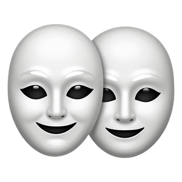 Two mask one is happy the other is sad sticker