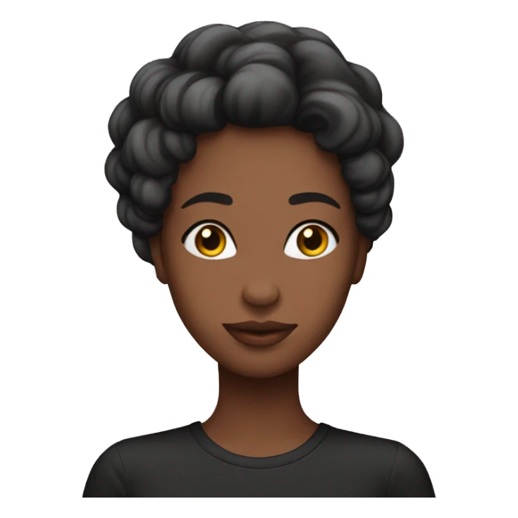 Mulher Blusa Rosa  Cabelo Preto sticker