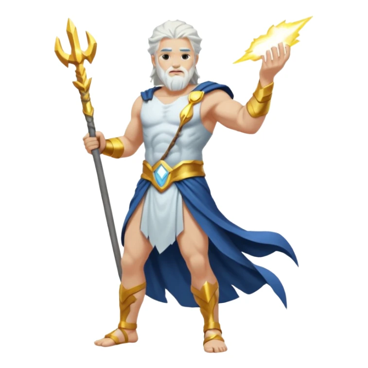 fullbody god ZEUS, standing still sticker