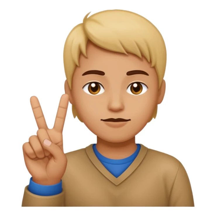 Een mix van een smiley die een middelvinger op steekt en deze: 🥰 sticker