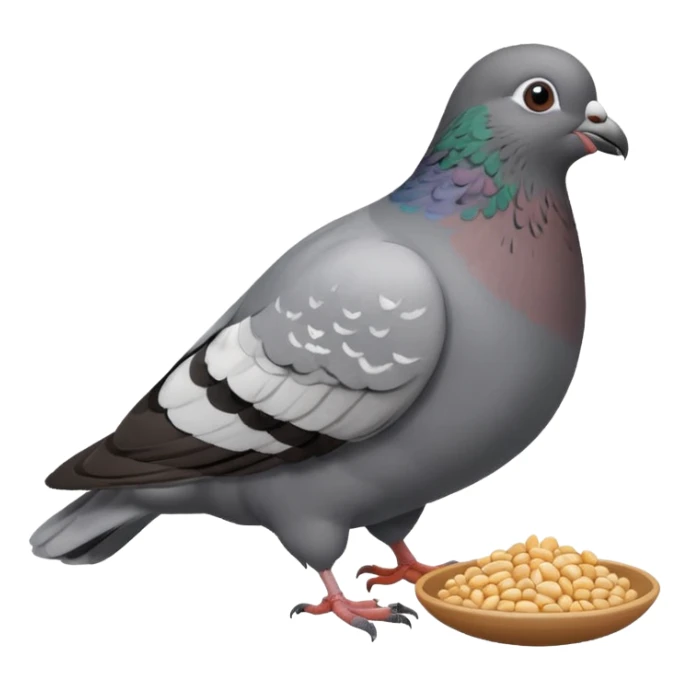 Pigeon wants to eat some grains sticker