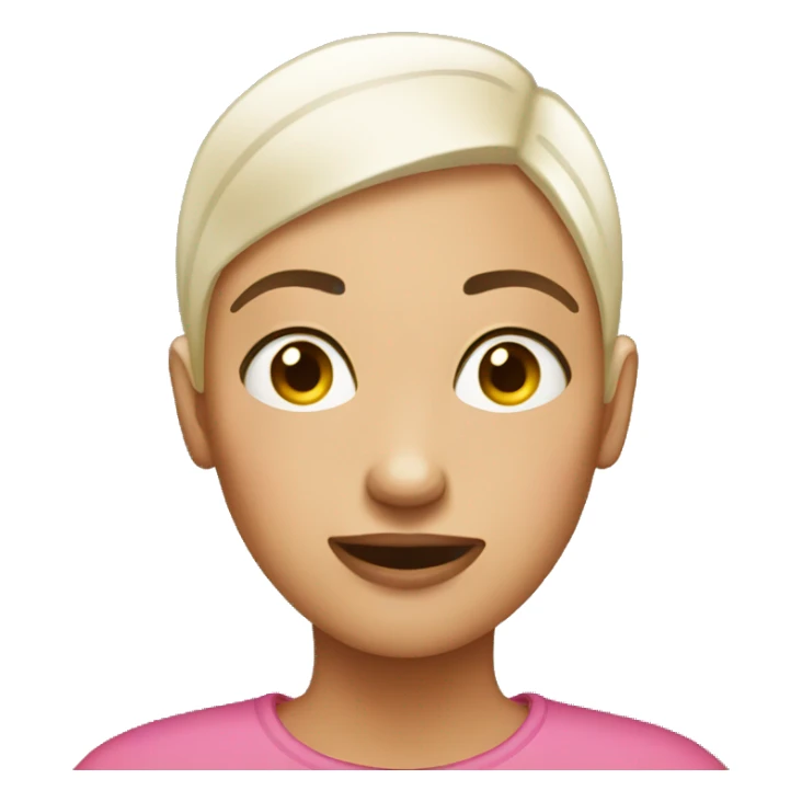 women bald emoji the expression with a Raised Eyebrow Emoji sticker