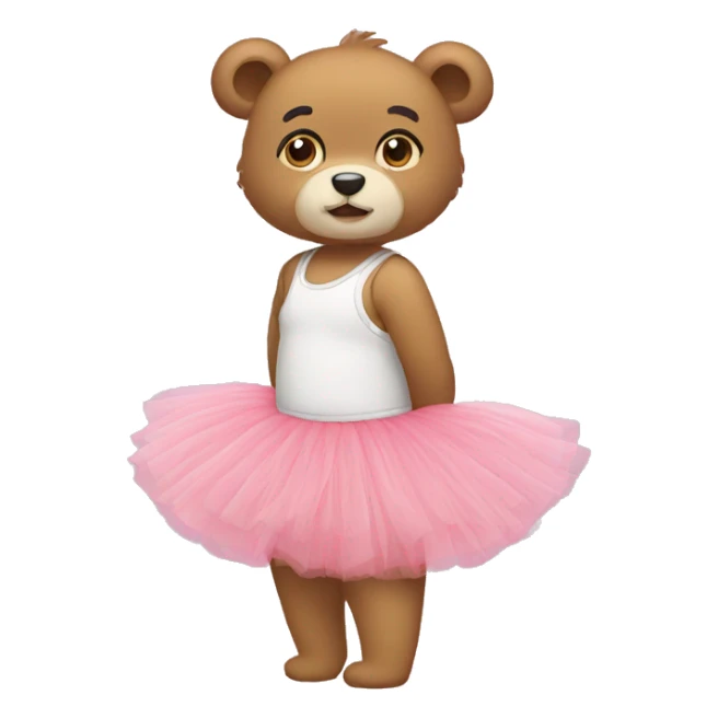 Oso con tutu sticker