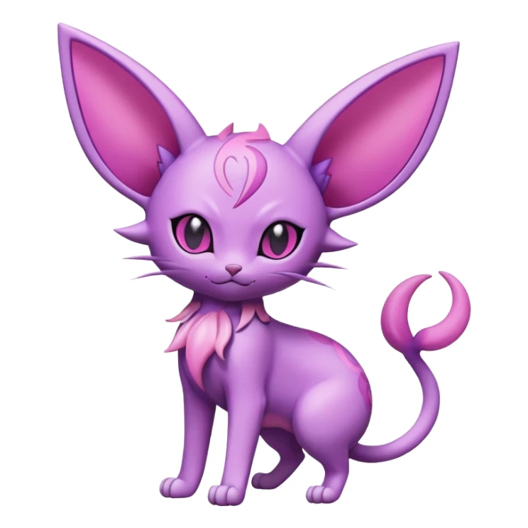 Espeon-Skitty-Fakémon-hybrid-creature (full body)  sticker