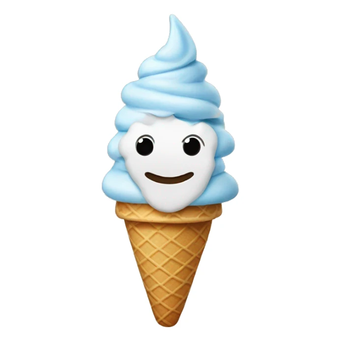 ice cream cone with pajamas on sticker