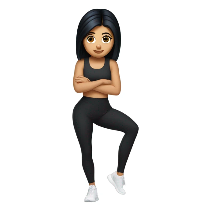 Kylie Jenner squatting  in yoga pants sticker
