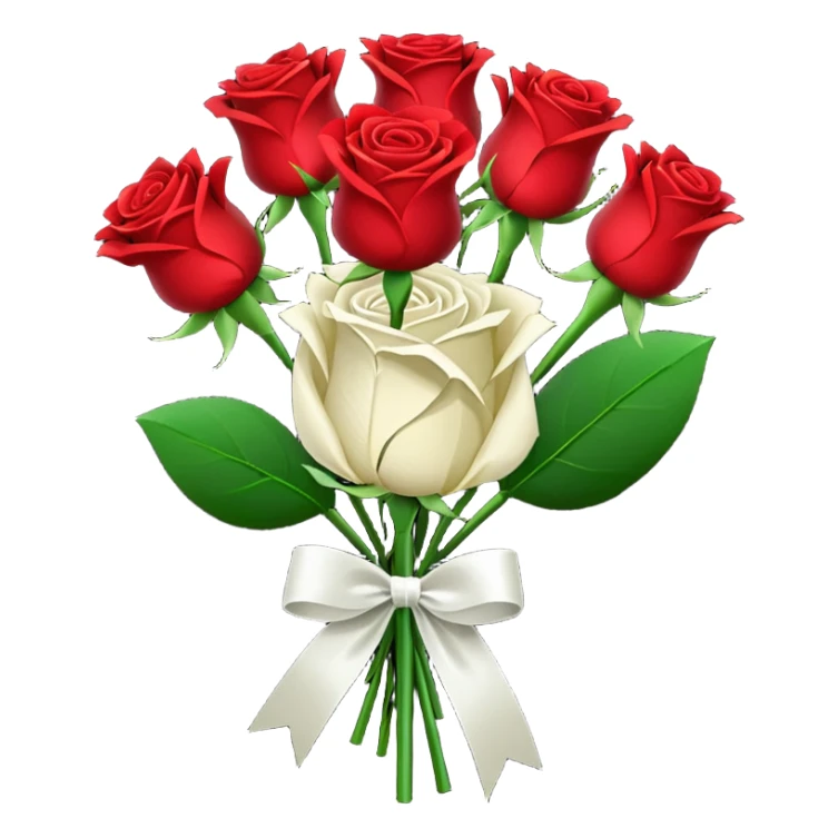 bouquet of 5 roses sticker