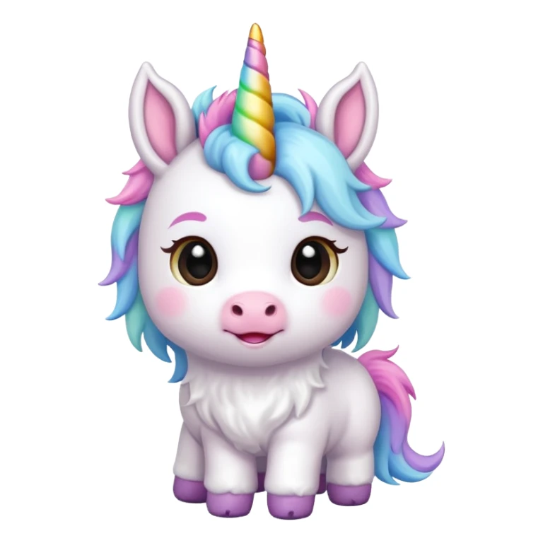 baby unicorn, chibi full body sticker