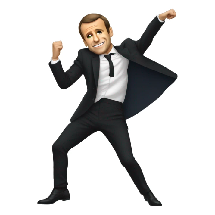 Macron qui fait un dab sticker