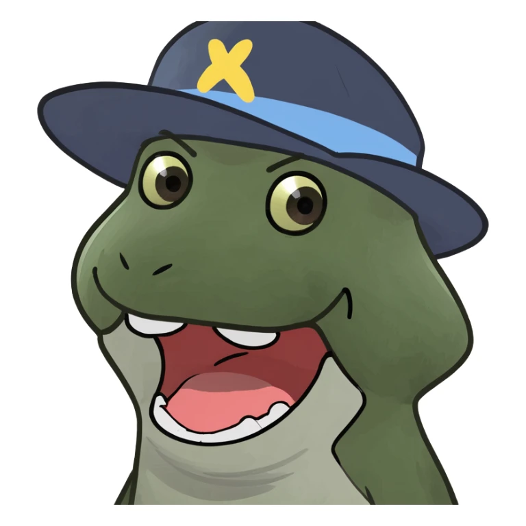 Labubu character with wide open mouth, meme style, bold colors sticker